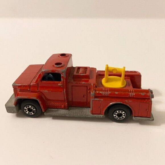 Vintage  Matchbox 1981 Open Back Truck 1977 Snorkel Fire Engine Truck Toys - Picture 8 of 12